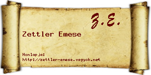 Zettler Emese névjegykártya